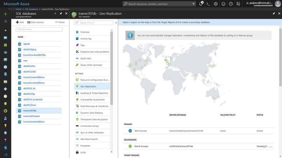 Más cambios en el Portal de Azure - Azure SQL